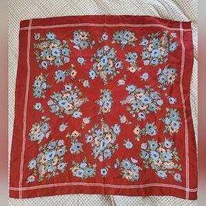 Vintage Orange Floral Scarf